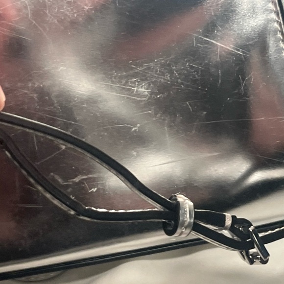 Staud Mini Mar Bag Silver leather w/dustbag - Picture 15 of 16